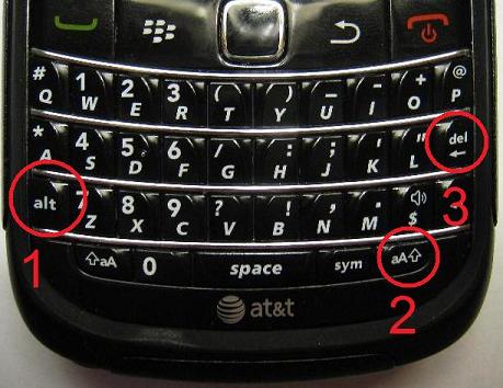Blackberry Shift Key