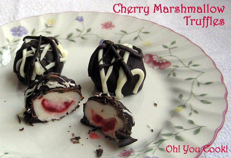 Cherry Marshmallow Truffles