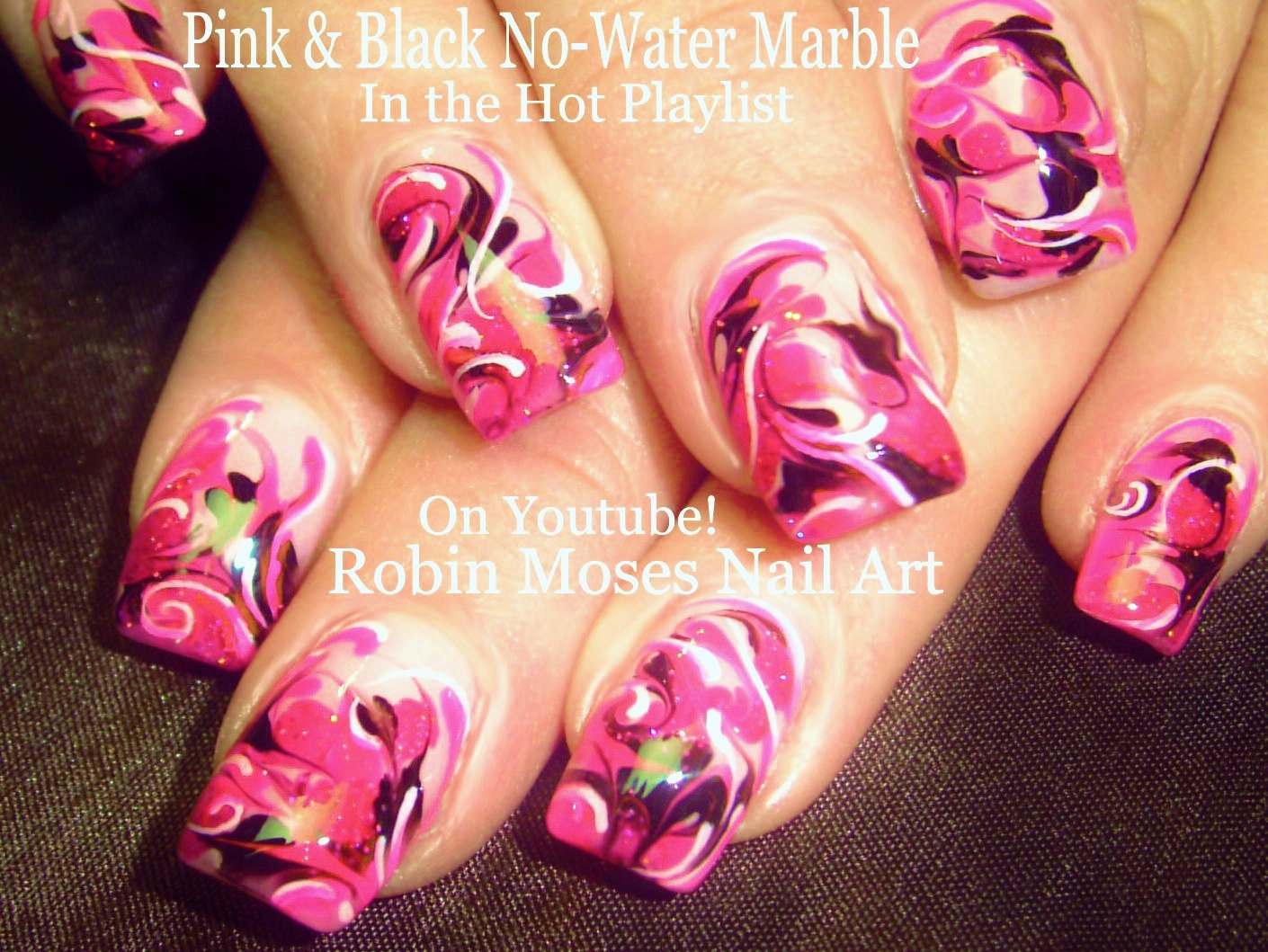 1. Unique Pink Marble Nail Design - wide 3