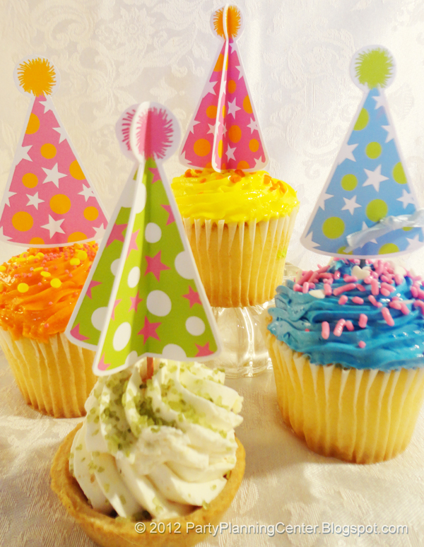Party Planning Center Free Printable Birthday Party Cupcake Toppers