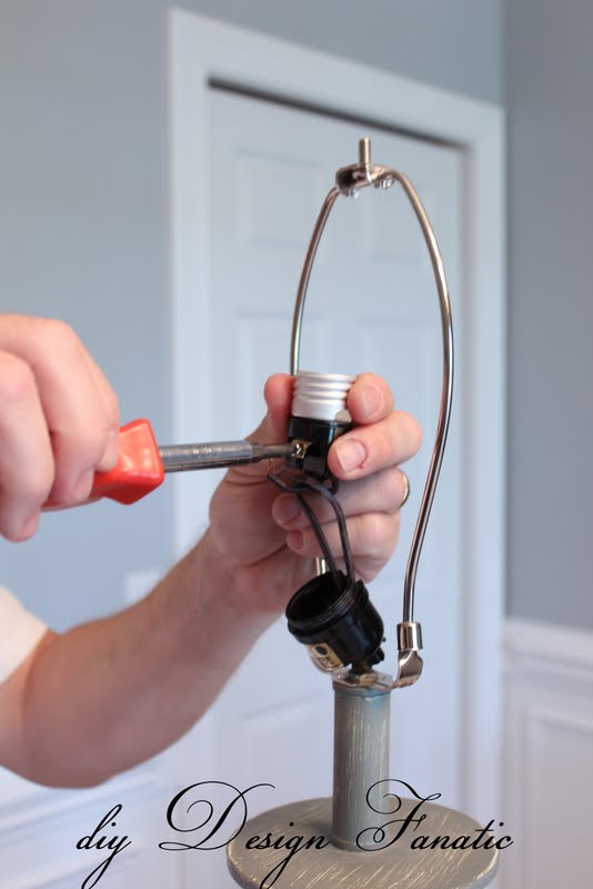 Unscrew both terminals and take off both parts off.