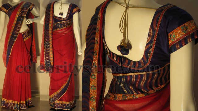 Fancy Jute Net Saris