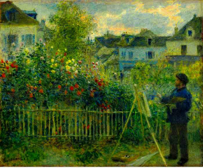 El Museo De Hipatia Pierre Auguste Renoir Monet Painting In His Pierre Auguste Renoir Monet Painting In His Garden At Argenteuil 1873