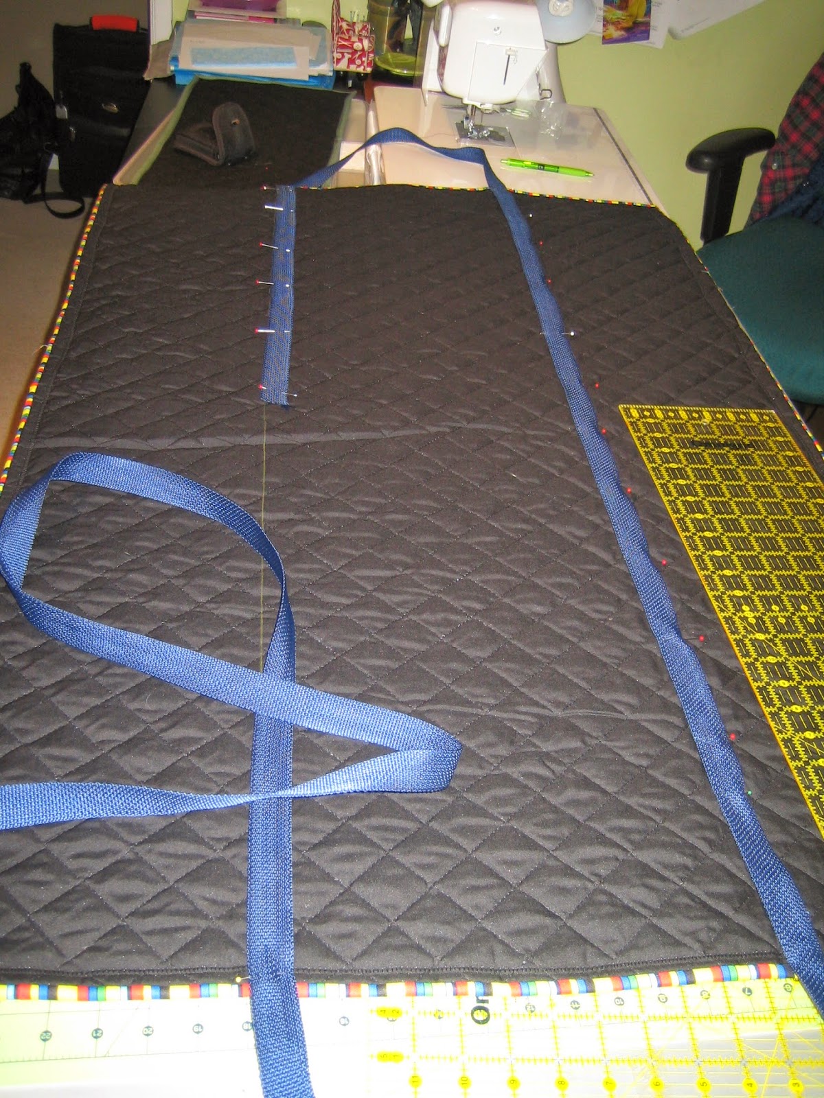 Quilting Momma & The Youngest Cutting Board and ruler carry bag