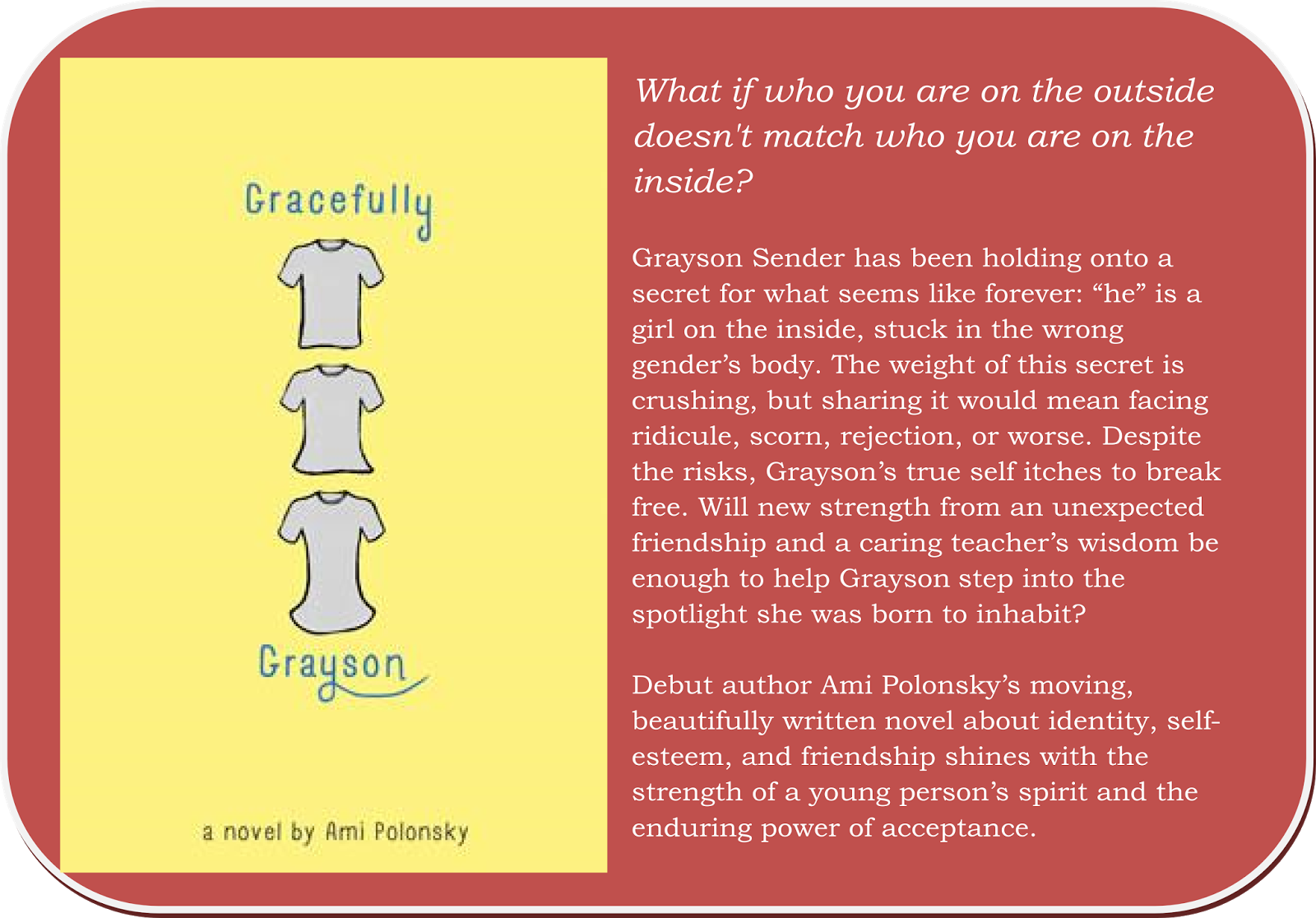 Gracefully Grayson by Ami Polonsky Gracefully Grayson by Ami Polonsky