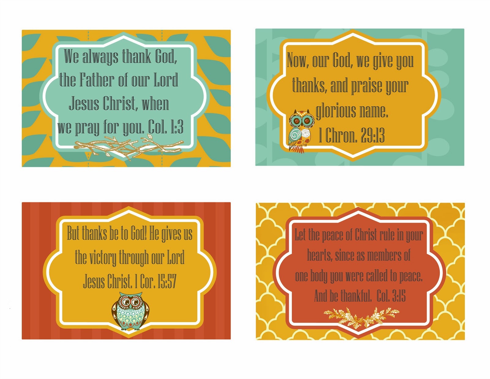 Free Printable Give Thanks Scripture Cards Second Chance To Dream