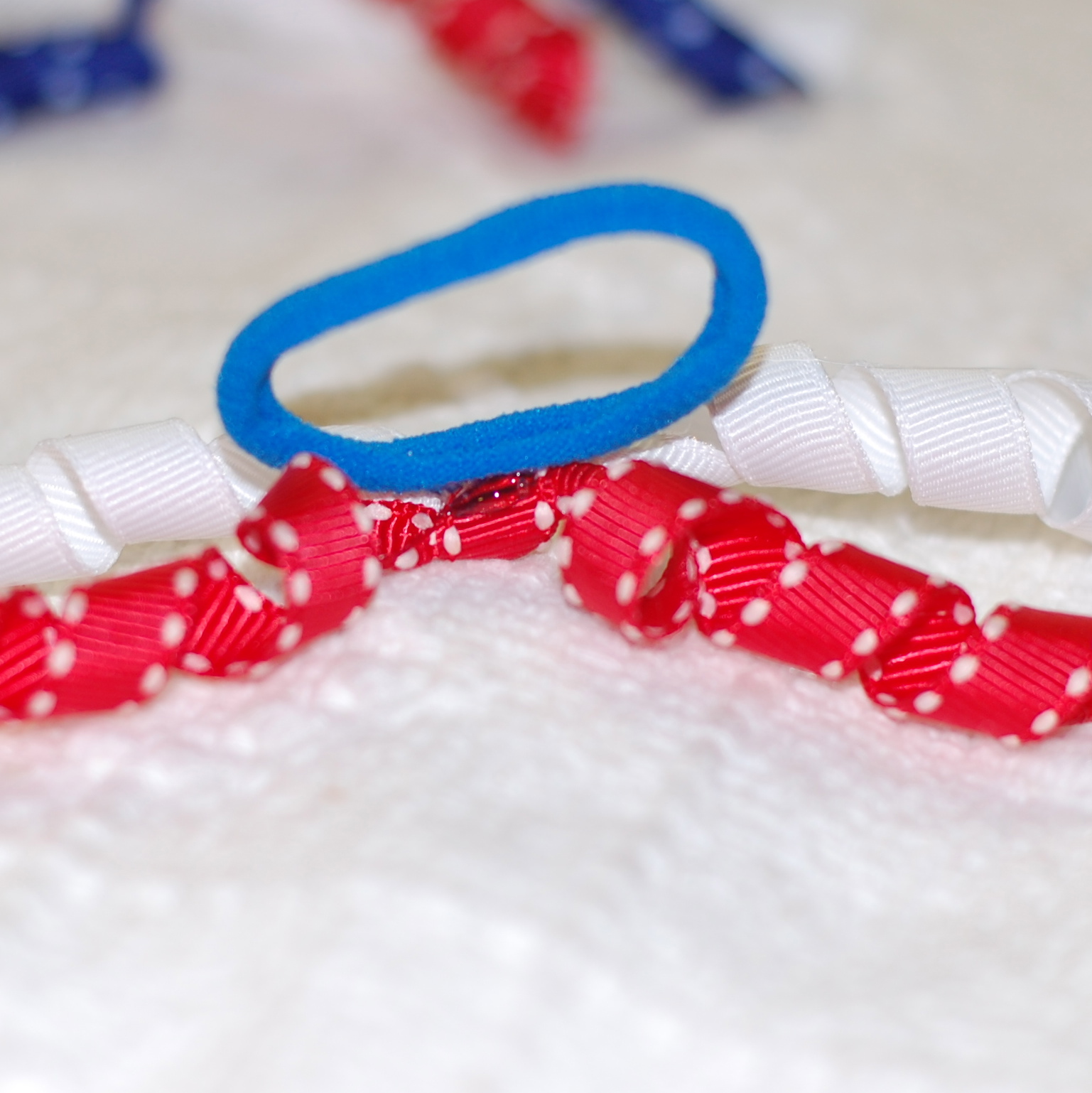 The PolkaDot Umbrella Curly Ribbon Hair Bows