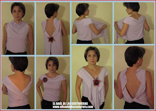 Cómo hacer varios modelos de blusa con un triángulo de tela.