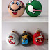 Hand painted Nintendo holiday ornaments