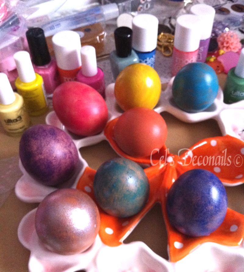 Nail polish Easter eggs