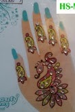 Reusable Henna Tattoos n Body Decor with glitter/sparkling beads,Simple and Beautiful-click picture