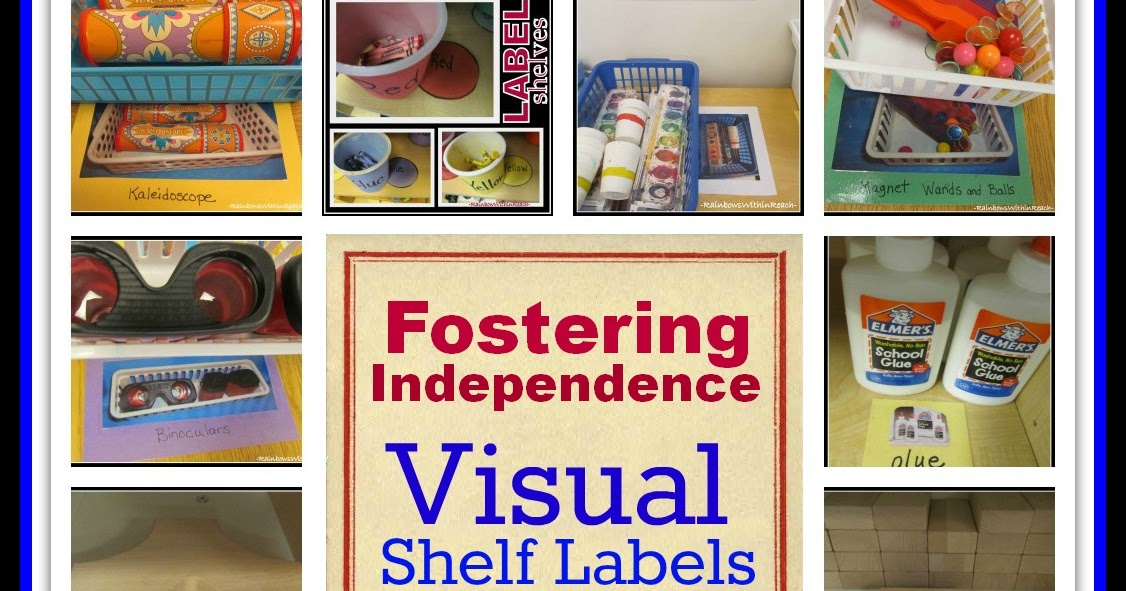 Prekandksharing Fostering Independence Visual Shelf Labels
