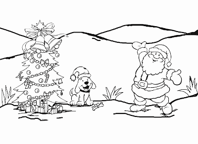 pohon natal dan santa claus