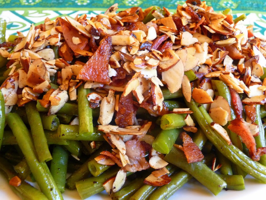 SPLENDID LOWCARBING BY JENNIFER ELOFF GREEN BEANS BACON ALMONDINE
