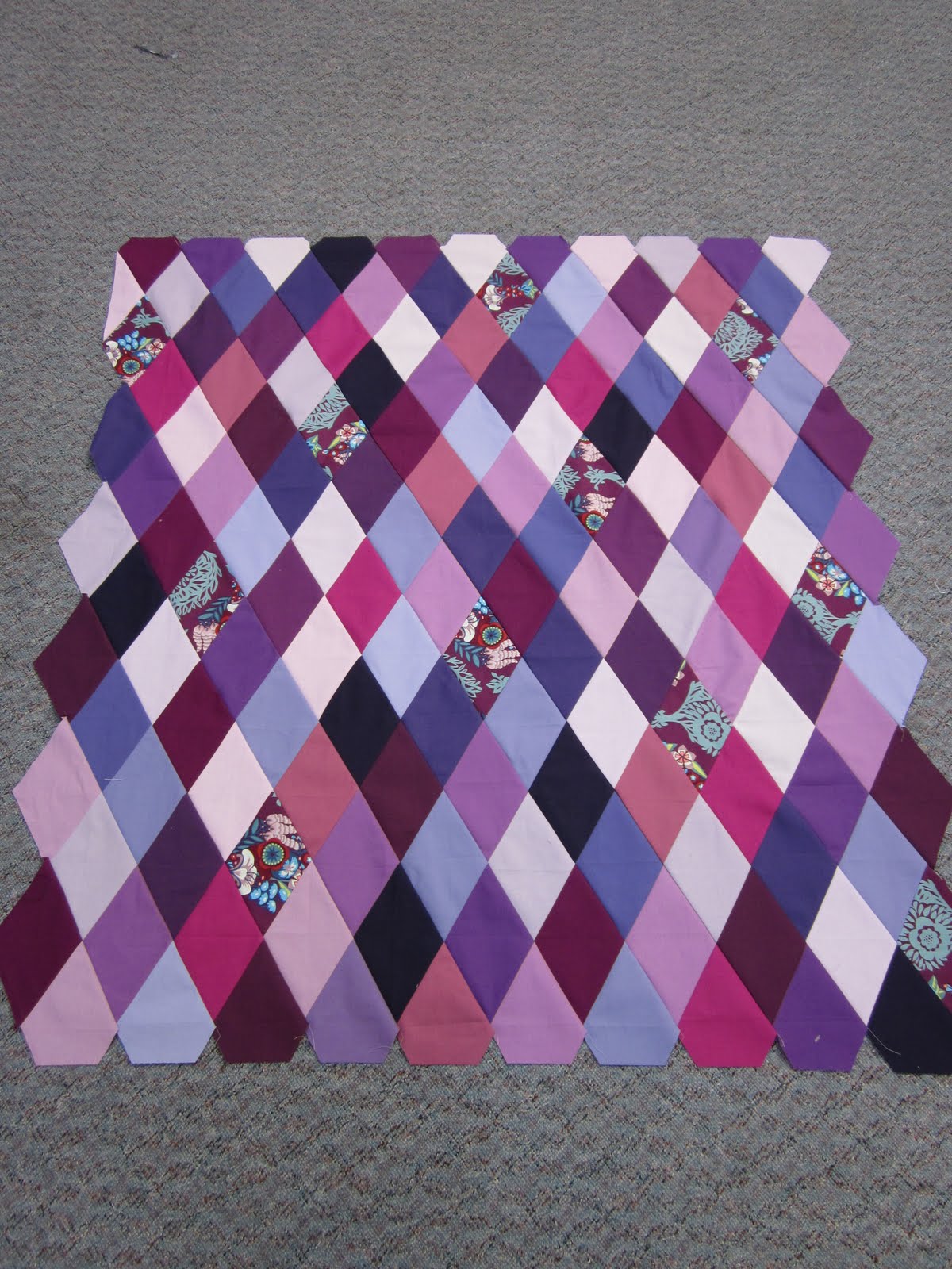 MadeByMeaghan Finally diamond quilt top done!