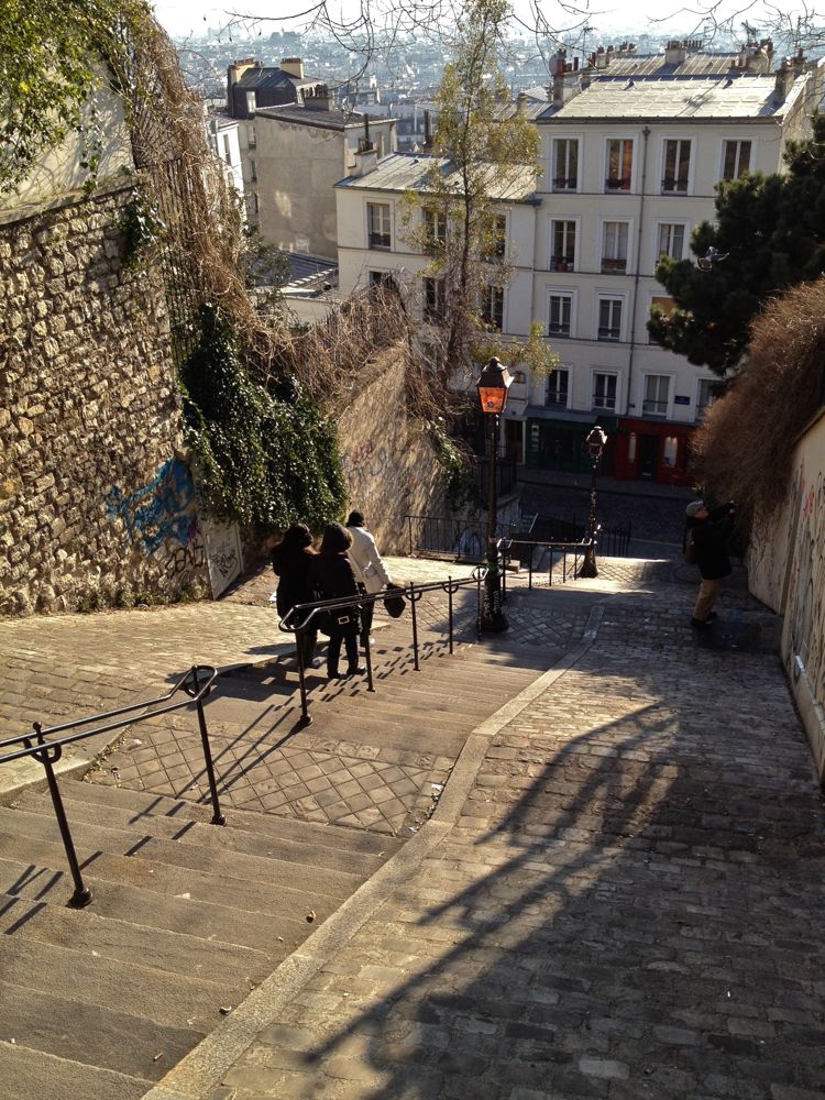 Montmartre stairs, Paris Idk how many times we walked these.. But