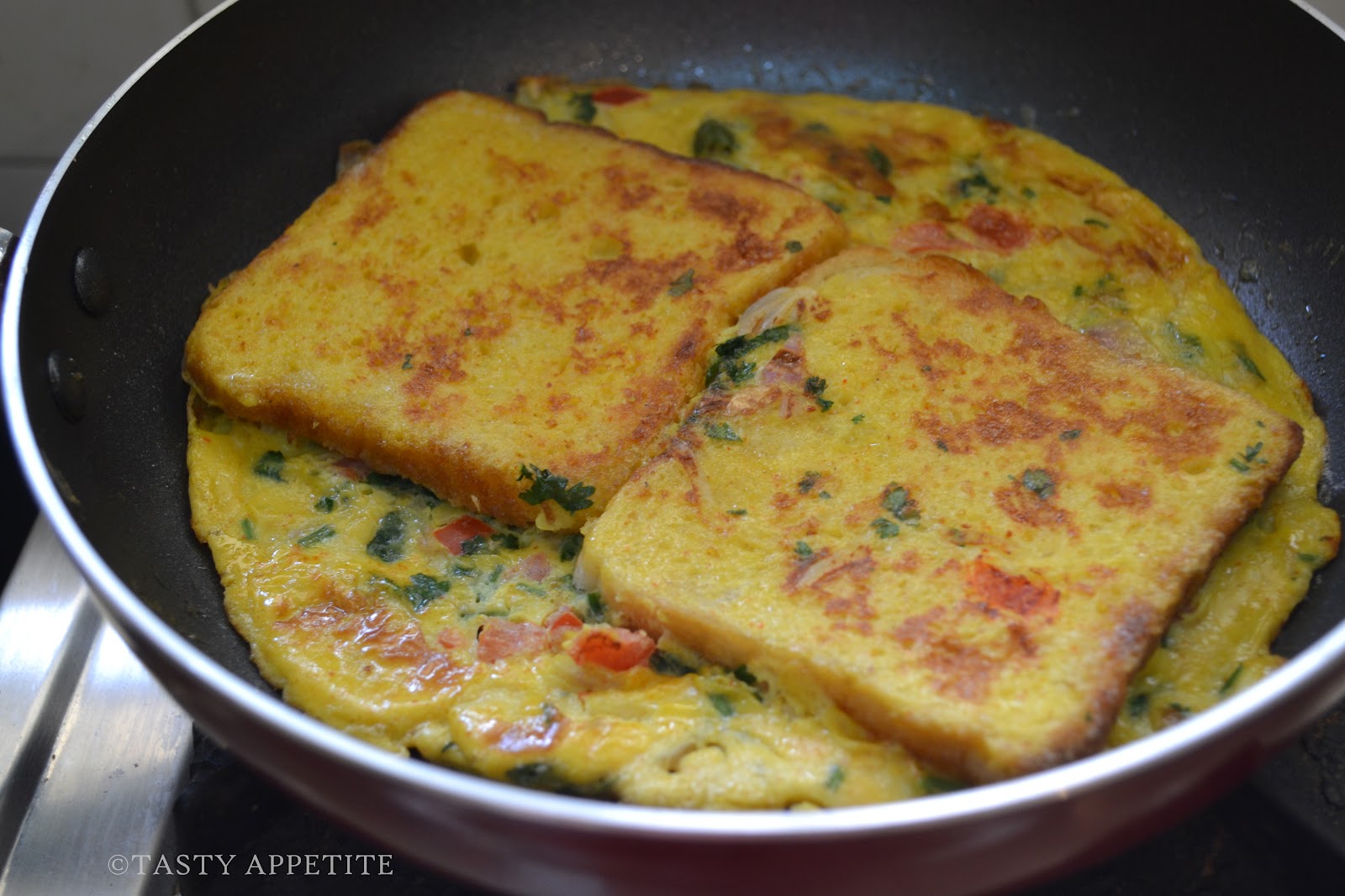 Bread Omelet / Healthy Breakfast Menu / step by step