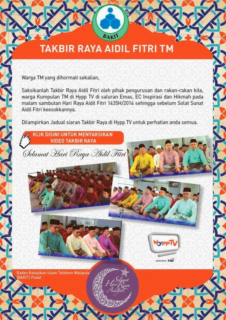 Takbir Raya AidilFitri TM 2014 - UniFi Specialist by TM
