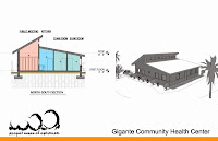 Architectural drawings of the future Gigante Community Health Center