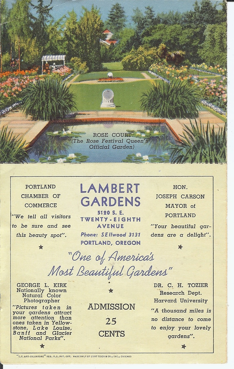 Beech Street Gardens Lambert Gardens Late 20's to 1968