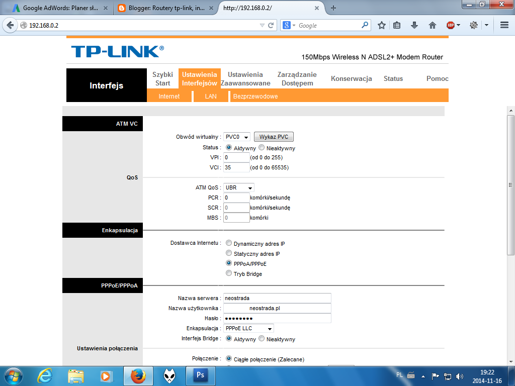 tplink tdw8961nd konfiguracja