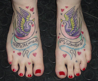 swallow tattoo On Foot