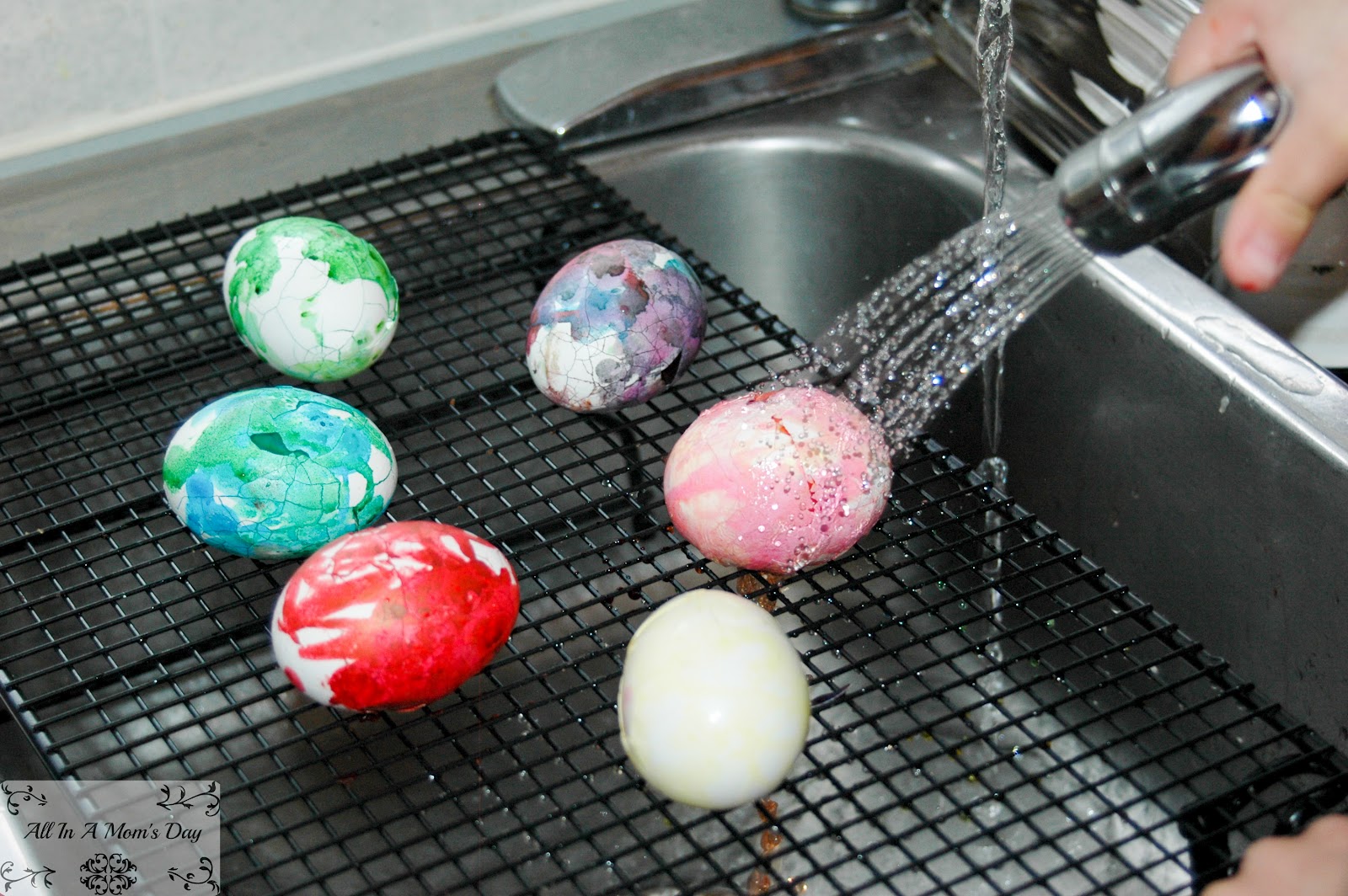 All In A Mom's Day Marbled Easter Deviled Eggs