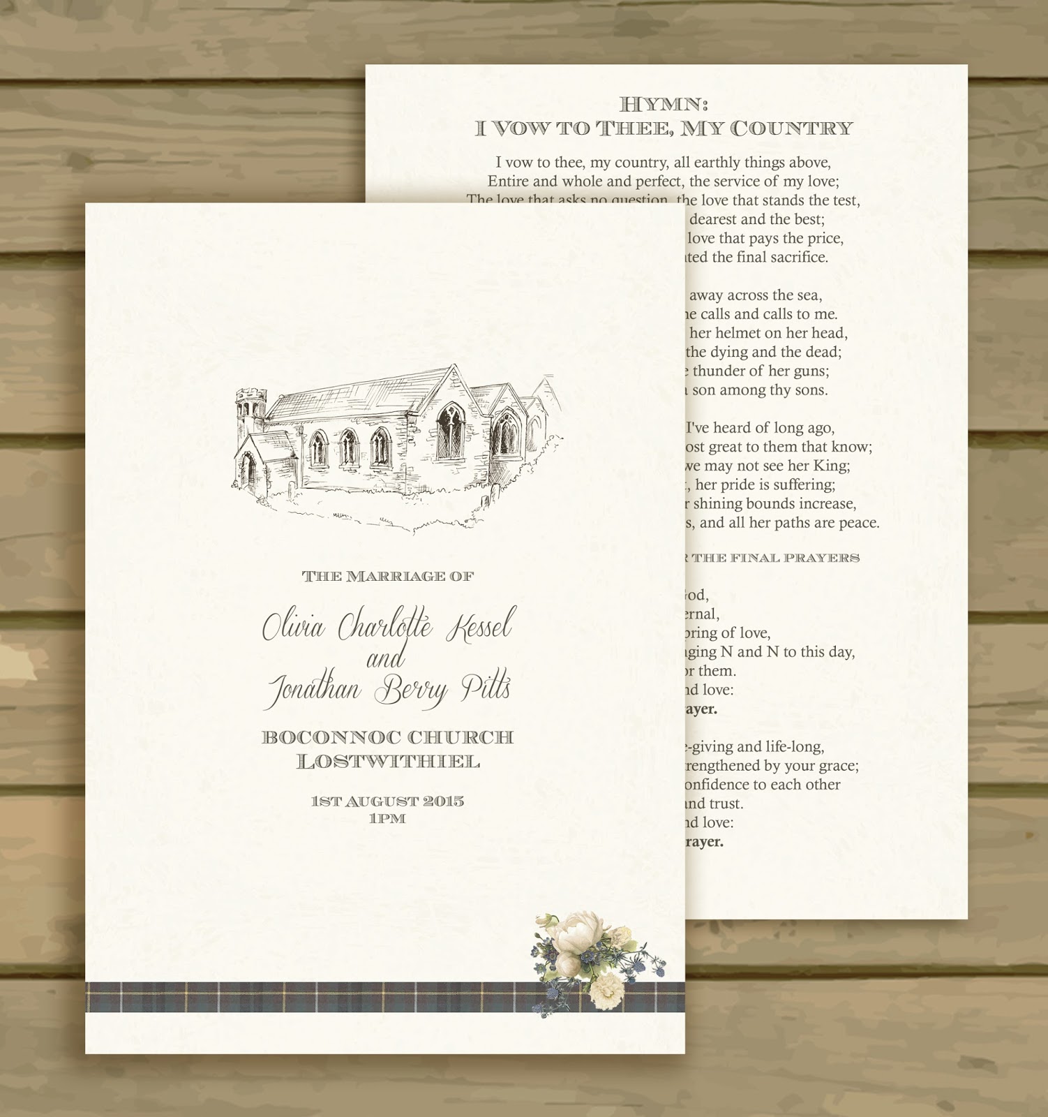 Writing an order of service wedding