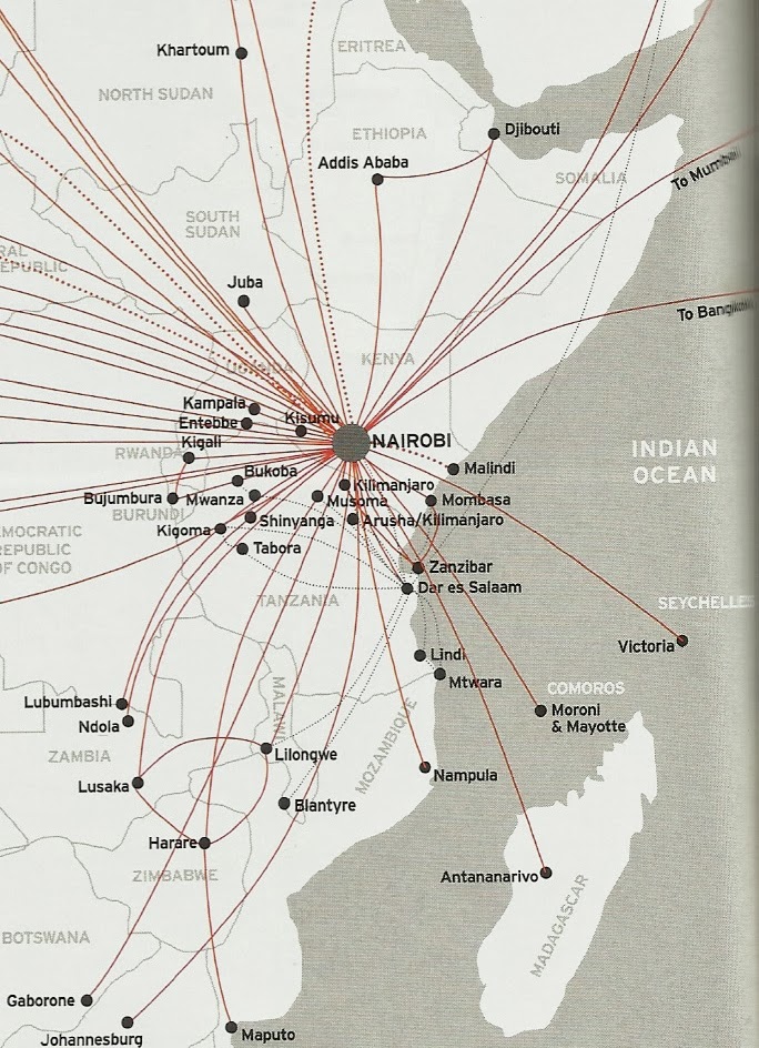 The Timetablist Kenya Airways The Eastern and Southern Africa Routes