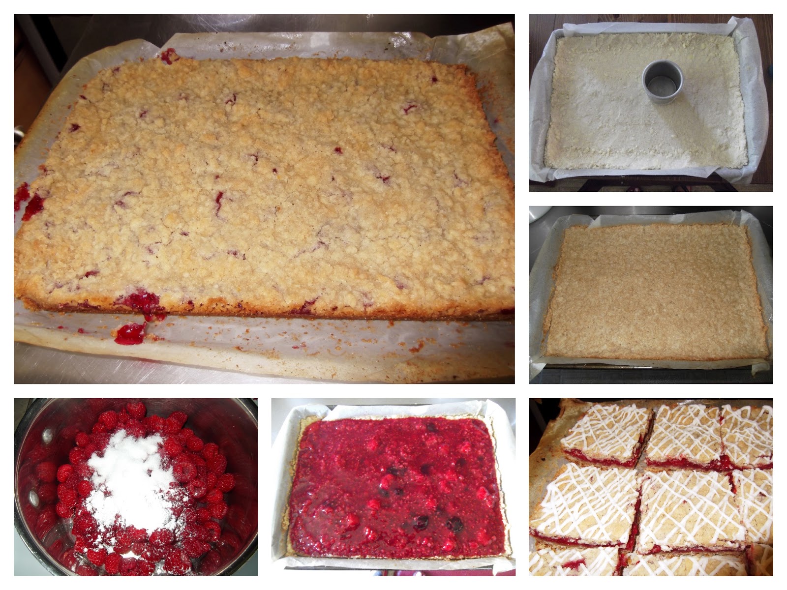 Rosie's Country Baking Raspberry Linzer Bars with Sweet Almond Glaze