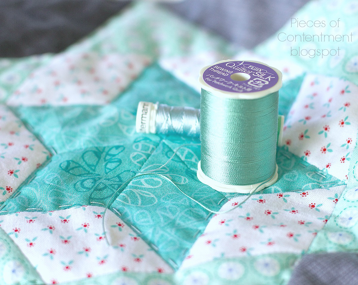 Pieces of Contentment Hand Quilting with Silk Threads