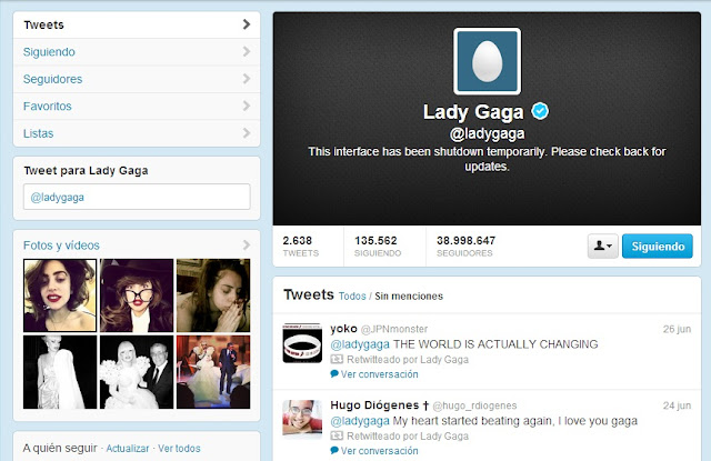 Lady Gaga cerró su Twitter