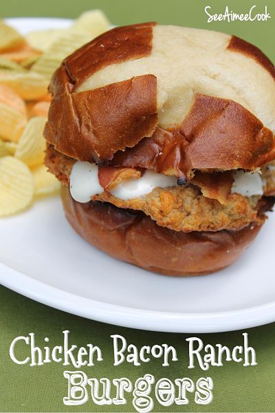 See Aimee Cook: Chicken Bacon Ranch Burgers
