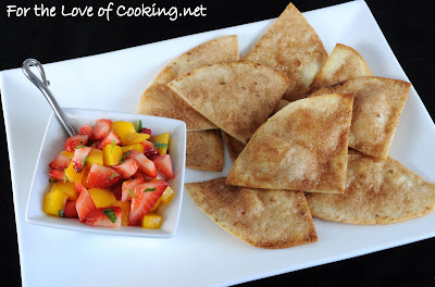 Strawberry and Mango Salsa with Cinnamon Chips