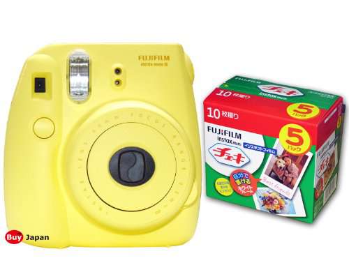 New Model Fuji Instax 8 Color Yellow Fujifilm Instax Mini 8 Instant Camera + 50 Films