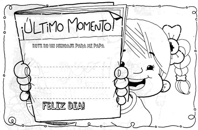 Me gusta la clase de religión: Colorear día del padre