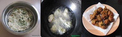 making of dosa batter fritters