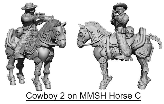 Wargame News and Terrain: Copper Mine Miniatures: Steampunk Horse  Kickstarter - Exclusive Firing Cowboy Rider Previewed!