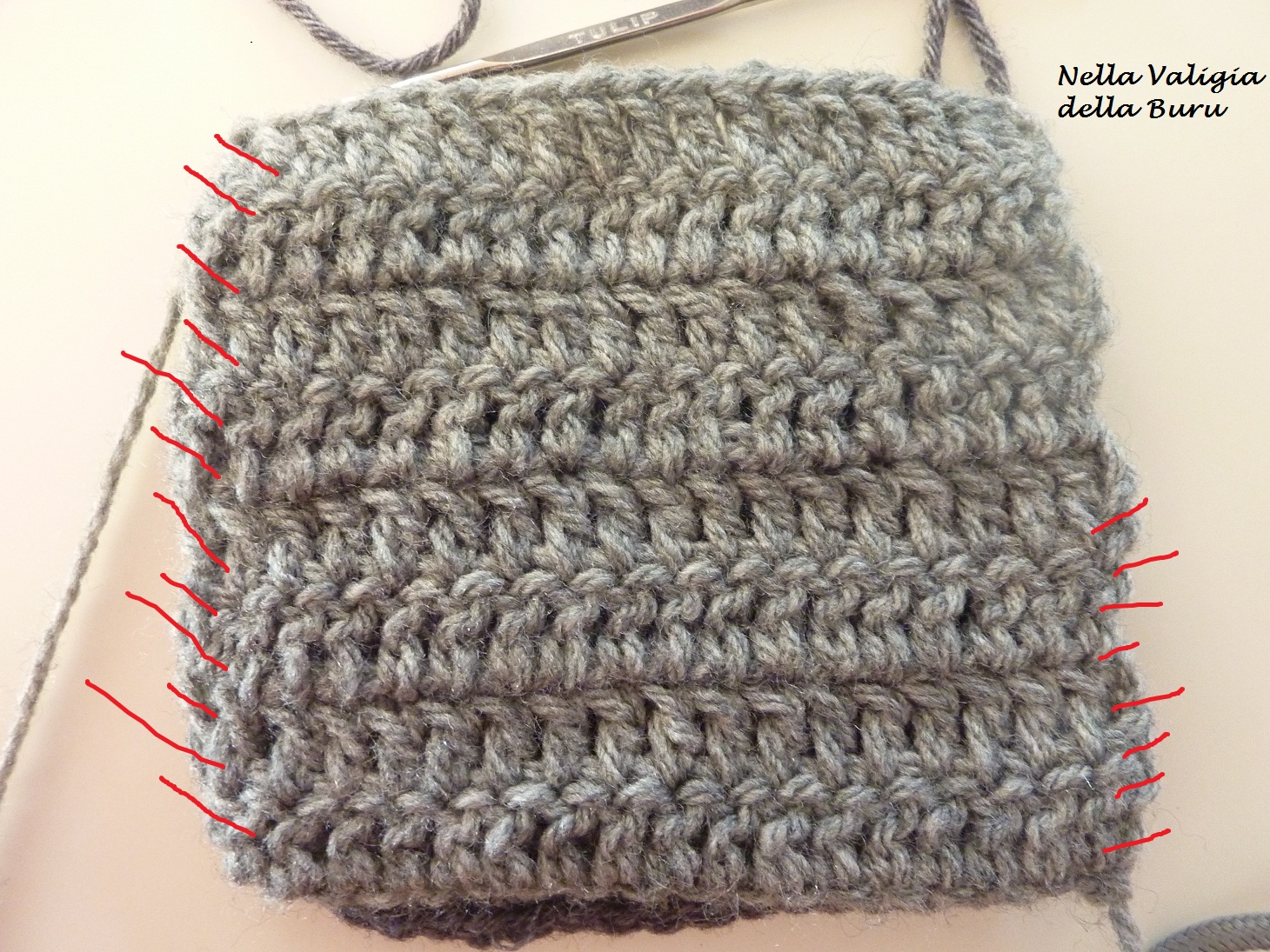 Nella valigia della buru: manicotti crochet interamente realizzati ... Mattonelle pizzo uncinetto