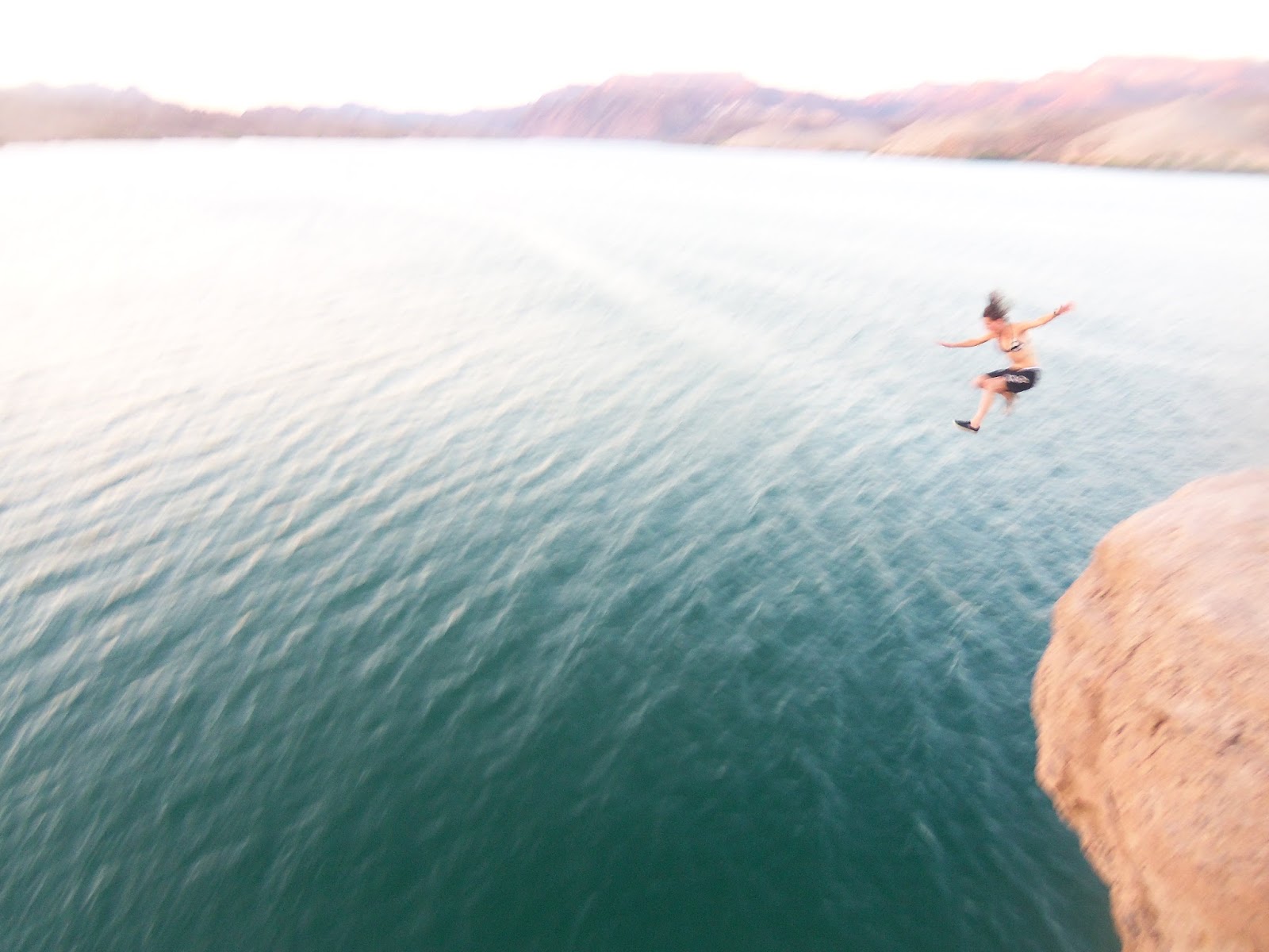 What will the day bring...: Cliff Jumping into Lake Mead- Nelsons Landing
