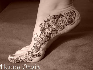henna oasis mehndi design 2013 for foot
