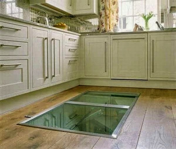 This Guy Put A Secret Window On His Kitchen Floor, For A Brilliant Reason! This Guy Put A Secret Window On His Kitchen Floor, For A Brilliant Reason!