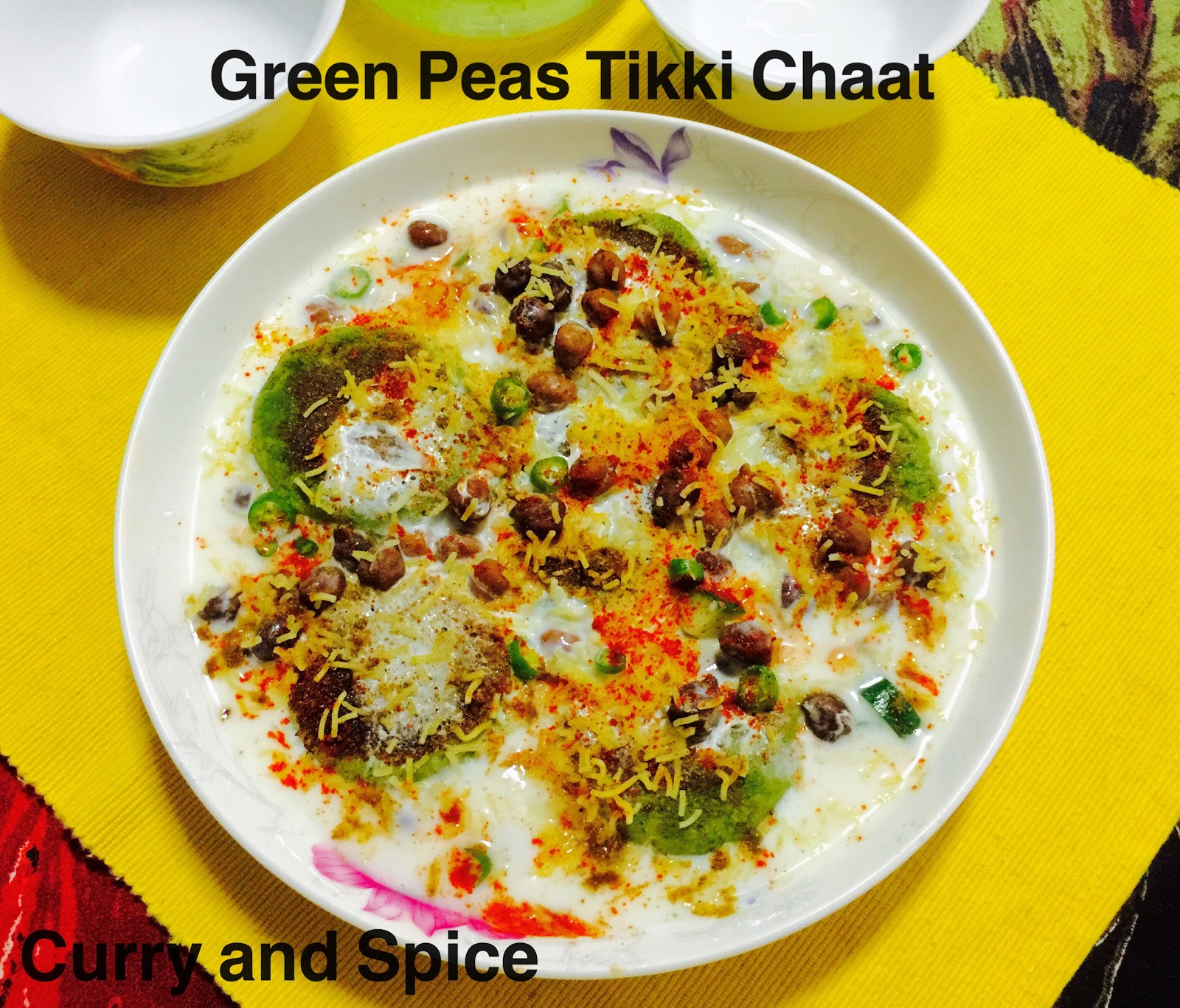 CURRY AND SPICE GREEN PEAS TIKKI CHAAT