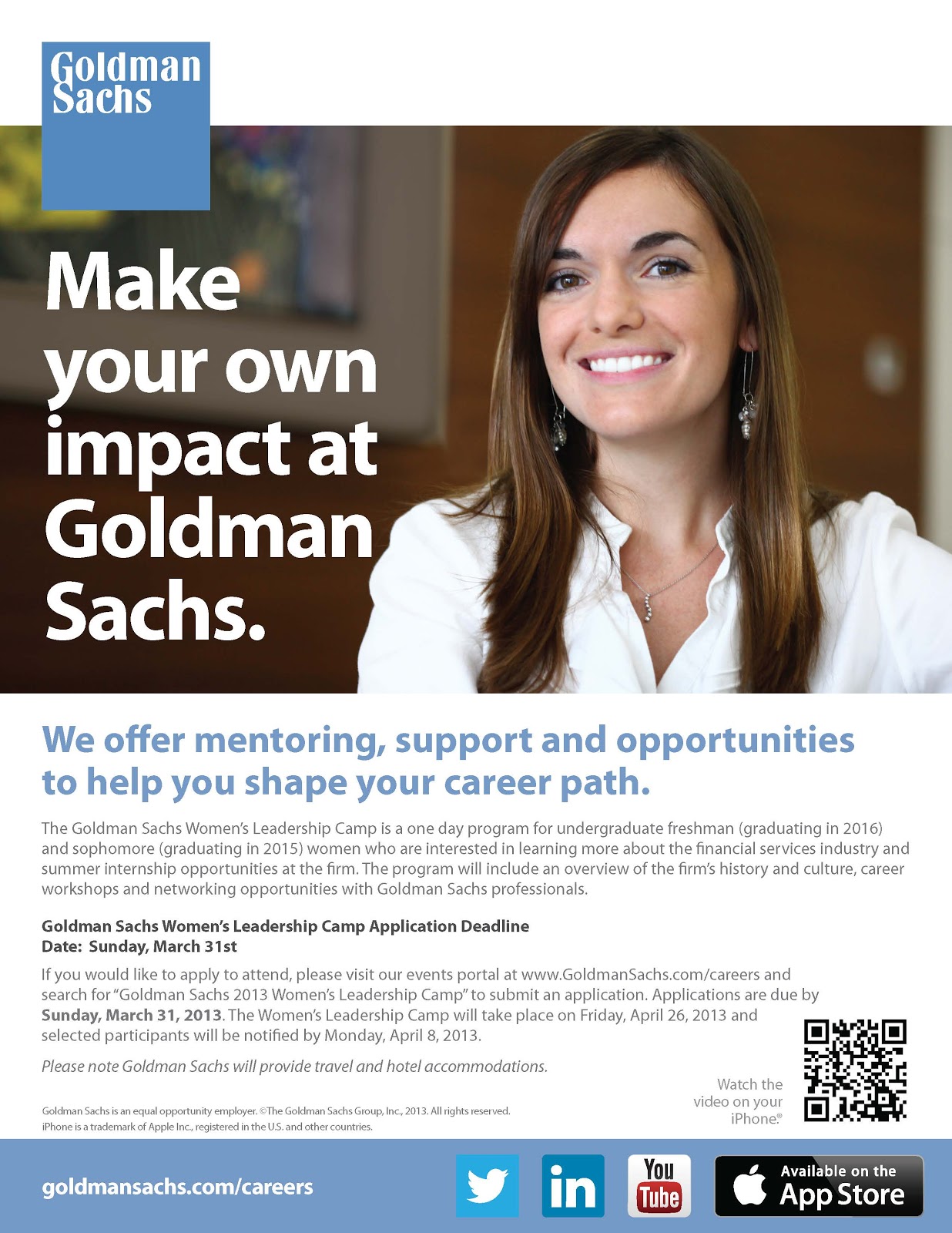 McCoy College Academic Advising Blog Goldman Sachs Women's Leadership Camp
