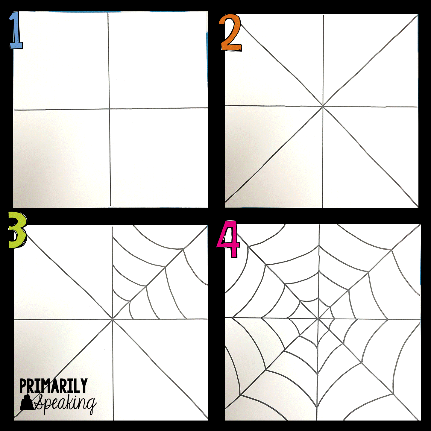 Spider  Art Tutorial Primarily Speaking