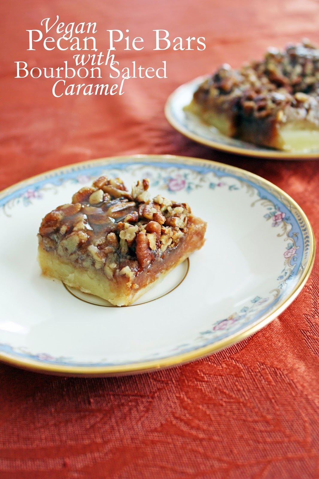 Salty sweet pecan pie bars with bourbon caramel sauce How to