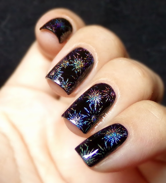 nail art fireworks, nail art fuegos artificiales