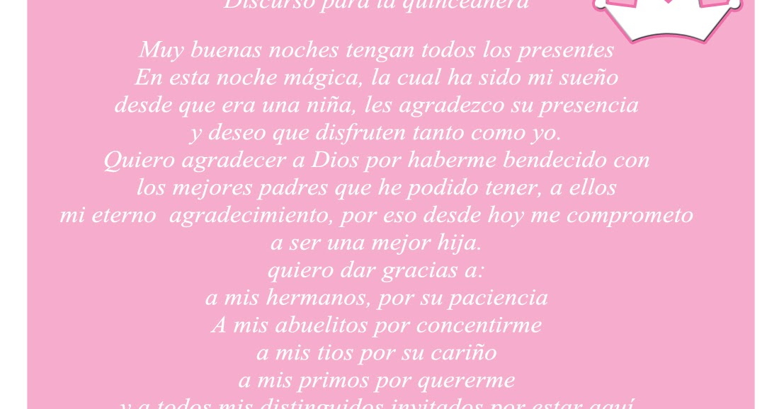 palabras de quinceañera palabras de quinceañera