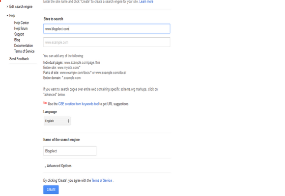how to add google custom search engine to blogger blogolect