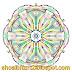 Colour floral shape art designs patterns.